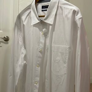 Nautica white button down shirt